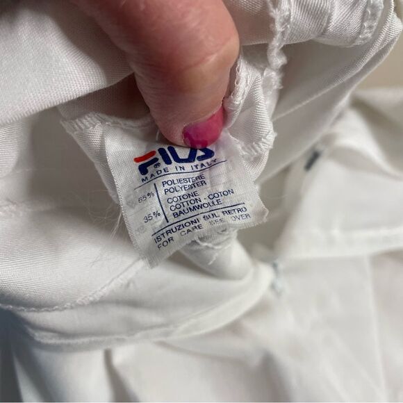 Fila Skirt Vintage Made in Italy Tennis Pickleball Pleated Mini White Size 8 - Picture 6 of 9